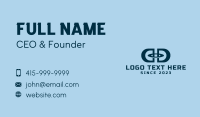 Double Letter D Tech  Business Card