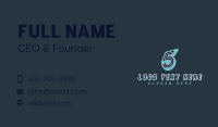 Cool Retro Number 5 Business Card