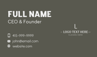 Generic Luxury Type Business Card