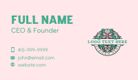 Floral Ornament Garden Business Card Design