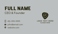 Grainy Skull Lightning Bolt Business Card Design