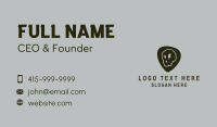 Grainy Skull Lightning Bolt Business Card