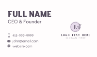 Round Leaf Lettermark Business Card