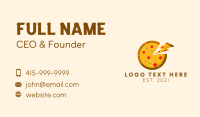 Thunder Pizza Slice  Business Card