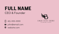 Black Wing Letter B Business Card