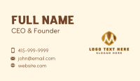 Golden Firm Letter M Business Card