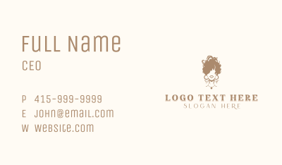 Curly Hairstyle Woman Business Card