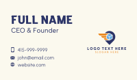 Box Wings Location Logistics Business Card