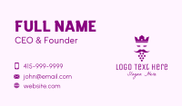 King Grape Beard Business Card