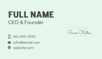 Feminine Elegant Wordmark  Business Card