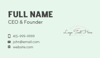 Feminine Elegant Wordmark  Business Card