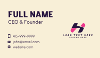 Fast Business Letter H Business Card