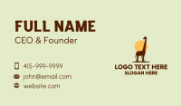 Brown Giraffe Silhouette Business Card Design