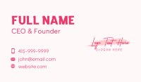 Beauty Script Wordmark Business Card Design