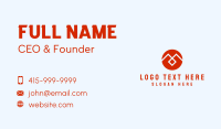 Modern Red Letter M  Business Card