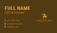 Elegant Gold Centaur  Business Card Design