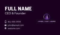 Audio Recording Microphone Business Card Design