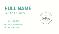 Dog Cat Heart Business Card Design