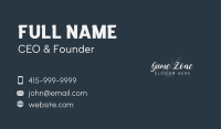 Simple Leaf Wordmark Business Card