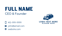 Blue Cargo Truck Business Card Design