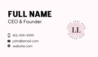 Aesthetic Beauty Letter Business Card