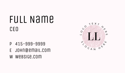 Aesthetic Beauty Letter Business Card