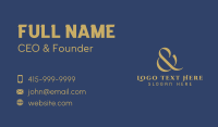Gold Ampersand Lettering Business Card Design