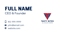 Patriotism Triangle Letter T  Business Card