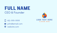 Gradient Flame Droplet Business Card