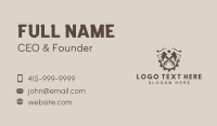 Brown Axe Lumberjack Business Card Design