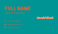 Funky Brush Street Wordmark Business Card