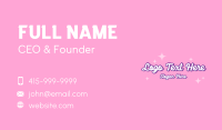 Retro Sparkle Star Business Card