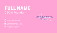 Retro Sparkle Star Business Card