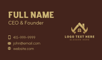 Gold Carpenter House Construction Business Card