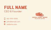 Orange Haulage Truck Business Card