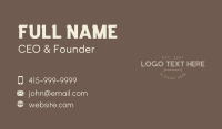 Gold Elegant Boutique Business Card