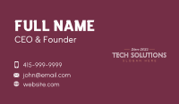 Cafe Enterprise Wordmark Business Card