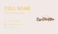 Retro Cursive Wordmark Business Card Design