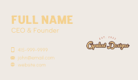 Retro Cursive Wordmark Business Card Image Preview