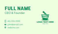 Green Mortar & Pestle Business Card Design