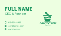 Green Mortar & Pestle Business Card