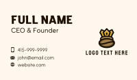 Coffee Bean Crown Business Card Design