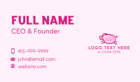 Pink Flying Pig Business Card Design