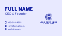 Gradient Tech Letter G Business Card Design