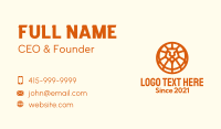 Orange Lion Badge Business Card Design