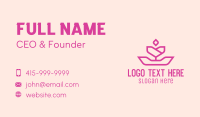 Pink Spring Tulip  Business Card Design