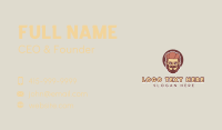 Hipster Man Beard Business Card Design