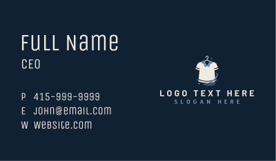 Shirt Laundry Cleaning Business Card