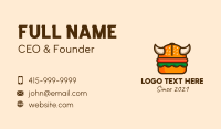 Viking Hamburger Business Card Design