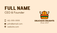 Viking Hamburger Business Card Image Preview